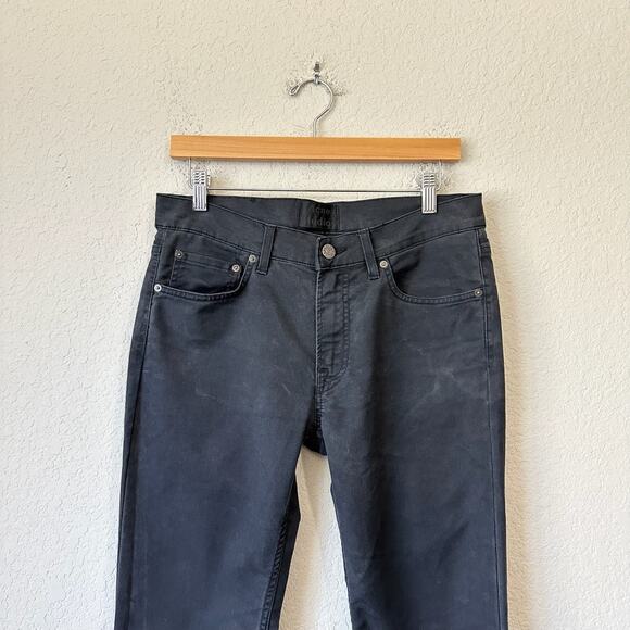 ACNE STUDIOS Ace Ups Jeans Black Denim Slim Straight Low Rise Moto - Picture 3 of 16